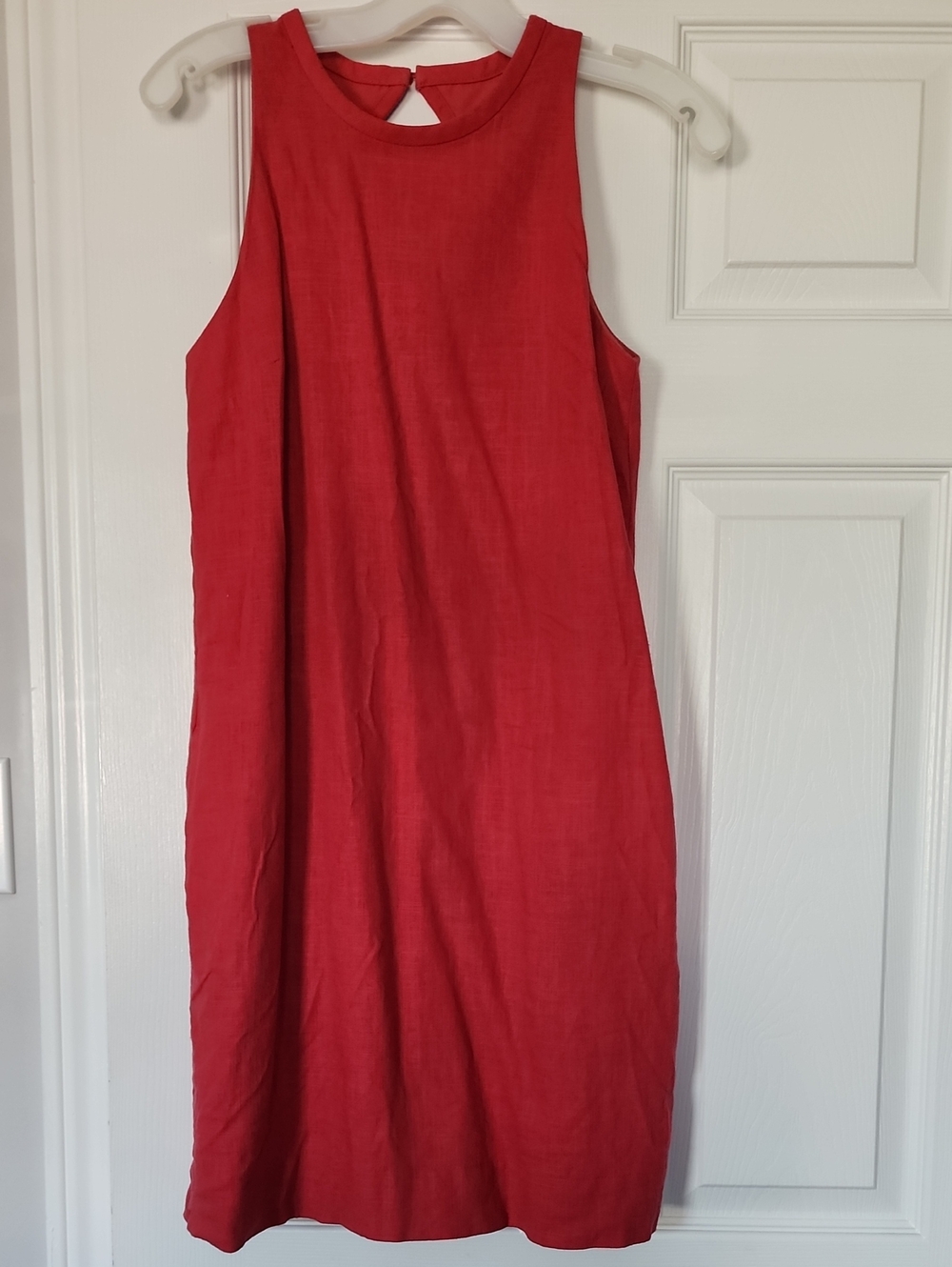 RW&CO. Pinky Red Sleeveless Midi Shift Dress